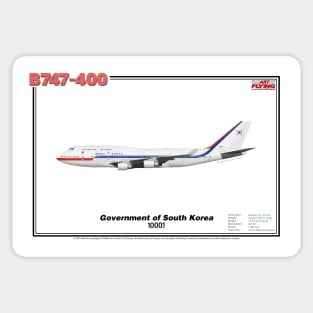 Boeing B747-400 - Government of South Korea (Art Print) Sticker